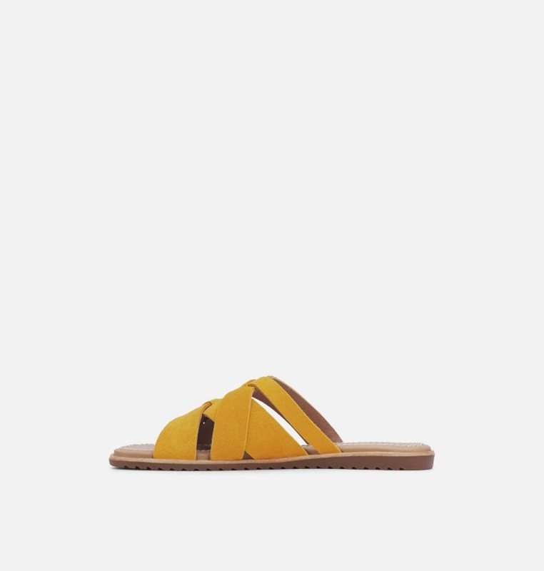 Womens Slides Yellow - Sorel Ella™ Sandal - 769-HANPEX